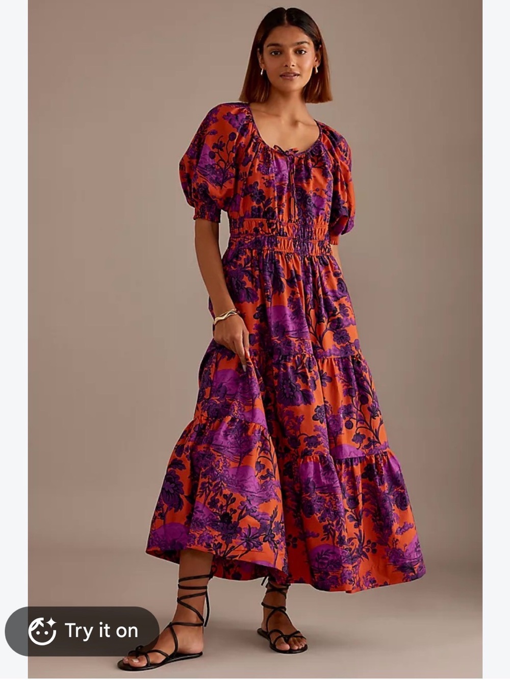 NWOT Anthropologie The Somerset Maxi Dress - Puff Sleeve Edition